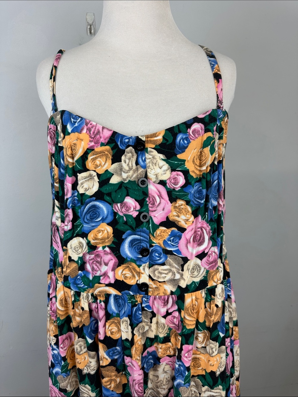 Rare Torrid Rose Print Dress Sz 3X Removable Straps Strapless HTF - Picture 3 of 7